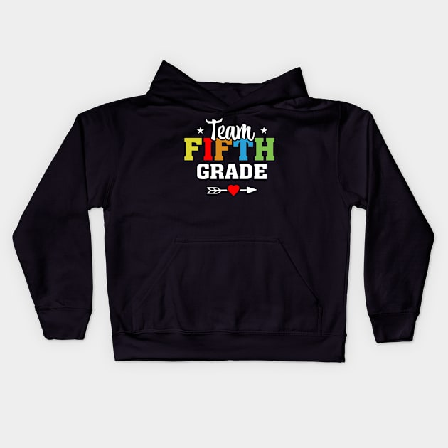 Team Fifth Grade Kids Hoodie by busines_night